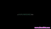 Maçaricos molhados sensuais e maçanetas da Nuru Massage