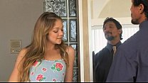 Jessie Andrews, babysitter who also takes care of her boss's cock.