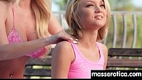 teen Eats MILF Pussy at Oily threesome 4