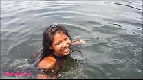 Крошечные тайские тинки Heather глубоко глубоко заглатывают чудовищный камшот на лодке
