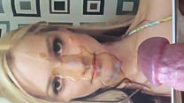 Сара любит видеть большие члены на камеру и пристрастилась к большому количеству теплой спермы на лице