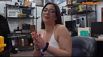Woman with glasses fucked by pawn guy