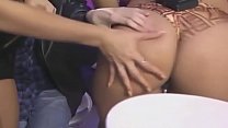 Aline Mineiro squeezing the hot beggar's ass
