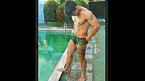 100 hot men in swim trunks