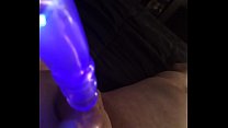 playing with dildo and then shooting a huge load