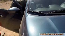 Real hot porn Blonde stunner does it on the hood of a car before