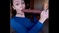 White Girl Deepthroat Dildo