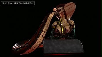3D телочка кобры мастурбирует