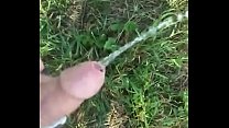 pissing and pounding a fist