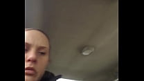 Hot gf pleases herself in the car