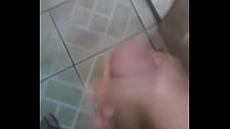 Gifted teen banging one in the bathroom.