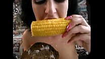 cum on food - corn cob cum