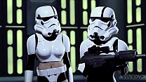 Vivid Parody - 2 Storm Troopers savourent une bite de Wookie