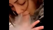 18 year old girl records herself sucking while smoking cigar