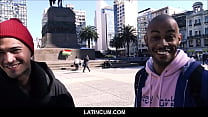 スペインのラテン系イケメンケンドロがウルグアイで黒人ラテン系の男とセックスシーンで会う