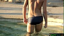 basmen Handsome teen rimmed and spitroasted