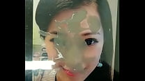 Эякуляция на лице тайваньского якоря Ли Веньи