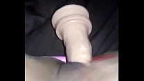 Naughty little bitch masturbate with vibrator thinking about lover