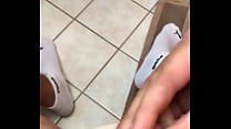 Selfmade Fuck WHITE Socks cum on Toilette Small Cock Tiny Dick Tiny Balls Cumshot