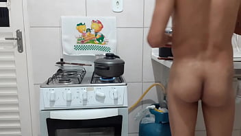 Me cooking without underwear. WHAT DO YOU WANT TO EAT: DICK OR ASS?