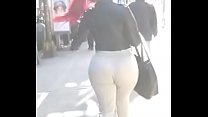 Redhead with big ass on the street