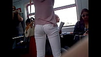 Nice ASSets: white pants on the train