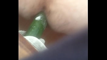 Spreading my ass with a cucumber