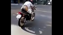 Axereca brand new fell on the net riding a motorcycle with an asshole