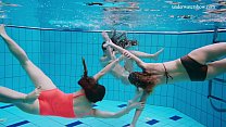 Hot underwater threesome