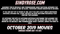OTTOBRE 2019 sul sito SINDYROSE: fisting, prolasso, dildo, verdure!