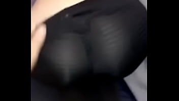 Big ass in see thru leggings