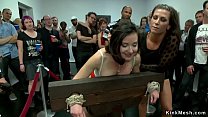 Tied slut anal fucked in public gallery