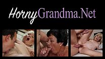 Cock sucking granny sucks hard dick