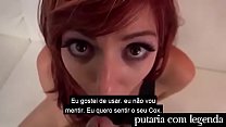 Горячая рыжая была на тесте, она не выдержала и сделала горячий минет - Лорен Филипс - Putaria com Legenda