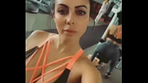 Jimena Sánchez in the gym