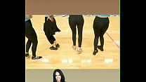 Jimena Sánchez dancing in leggings