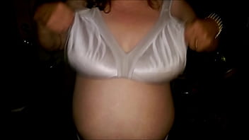 mom strips out of her mom bra