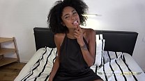 Cocktease in a little black dress shows off her oral skills
