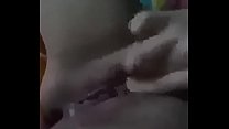 This girl sends me a video touching her pussy