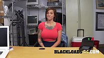 Sexy tattooed teen is getting her mouth full with this big black cock!