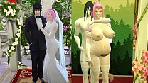 ja Sakura's Wedding Part 4 Naruto Hentai Obedient and Domesticated Wife Pregnant from their houses in front of her Cuckold and Sad Husband Netorare