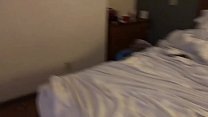 BBW prostitute in hotel gives blowjob & gets HUGE facial!