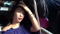 Asian teen with black tights is fucking with a horny backpacker.