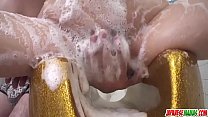 Miina Kanno gets busy with dick in the soapy bath - More at Japanesemamas com