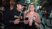 Girls showing boobs in public to normal people