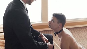 Submissive twink hard ass drilled by inked gay after blowjob