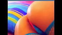 Closeup Big Ass In Thong Panties -