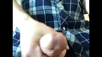 Jerking off thick cock