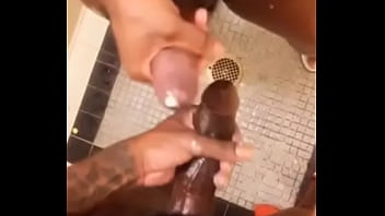 sex Group handjob in the shower