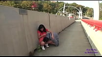 Stepdad loves getting blowjob on the street in public by his stepdaughter